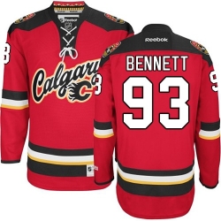 Sam Bennett Calgary Flames Adidas Authentic Home NHL Hockey Jersey –